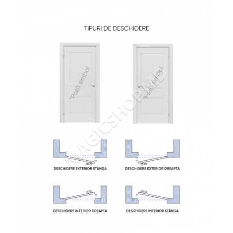 Usa interior Villa 3V (40,60,70,80x200 cm) Alb Emalit